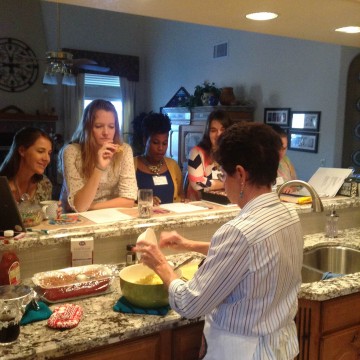 Mentor Demonstrating in Kitchen